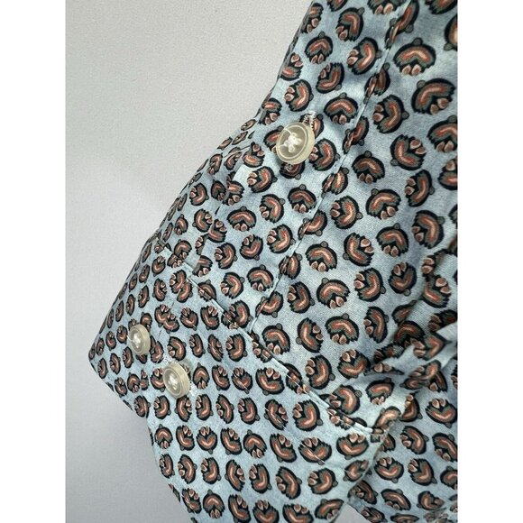 Kurt River Men's Slim Fit Shirt XL Pink Blue Rare Long Sleeve Button Up Spread - Picture 5 of 10